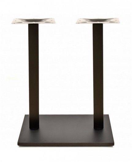 Base de mesa BEVERLY, alta, rectangular, tubo cuadrado, negra, 70*40*110 cms