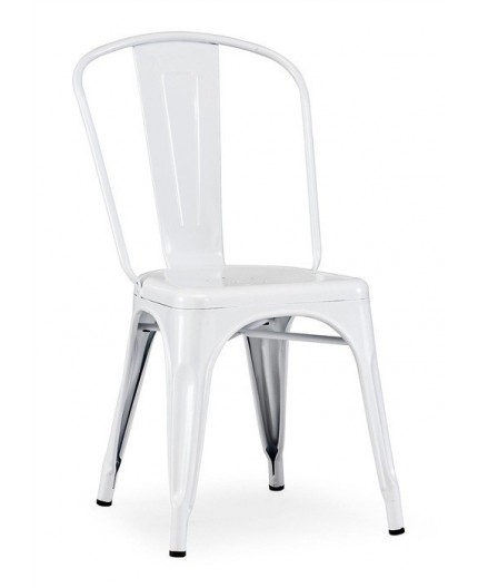 Silla TOL, acero, blanca