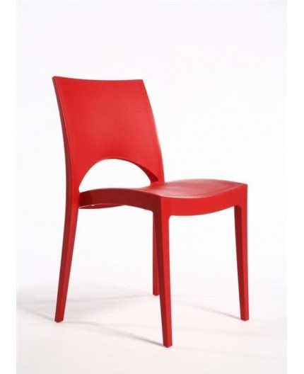 Silla SABA, polipropileno color rojo