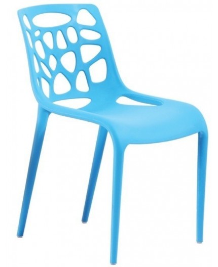 Silla EDEN, polipropileno azul celeste*