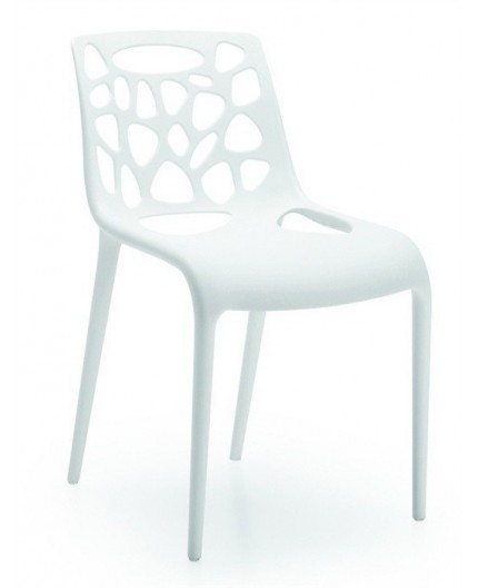 Silla EDEN, polipropileno blanco*