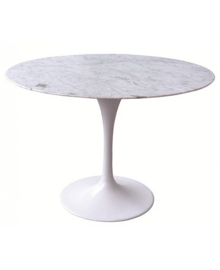 Mesa TUL, aluminio, m rmol blanco de 100 cms