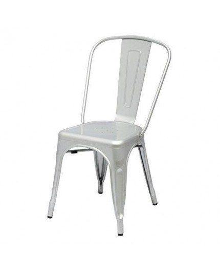 Silla TOL, acero, gris plata