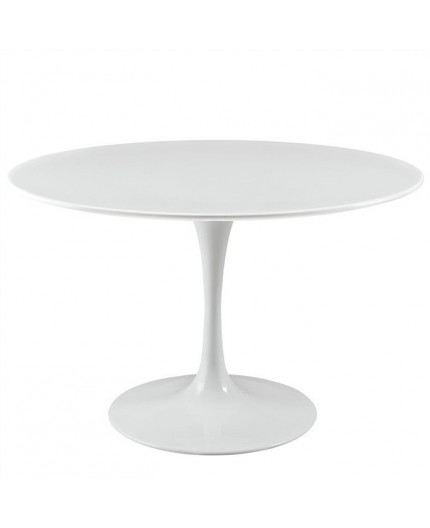 Mesa TUL, aluminio, lacada blanca, 120 cms