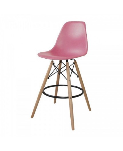 Taburete TOWER, madera, abs rosa pink fl£or