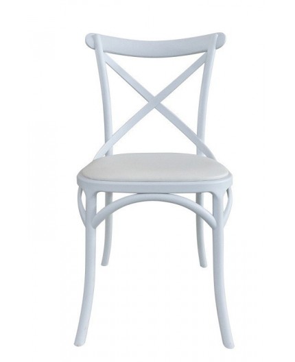 Silla CROSS, polipropileno blanco, coj¡n blanco