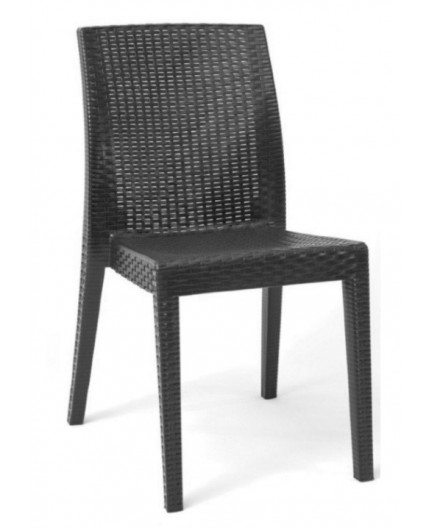 Silla GLADY, apilable, polipropileno antracita