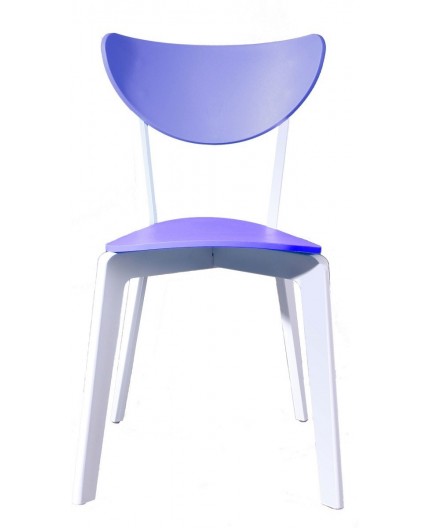 Silla LINA, polipropileno blanco y azul