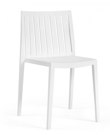 Silla CHOPIN, apilable,  polipropileno blanco