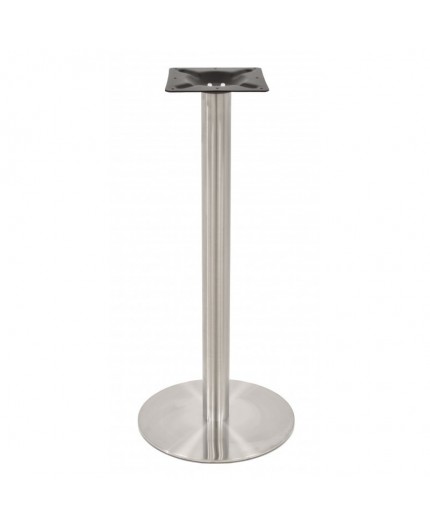 BASE DE MESA MALIBU, ALTA, ACERO INOXIDABLE 45*110 cms