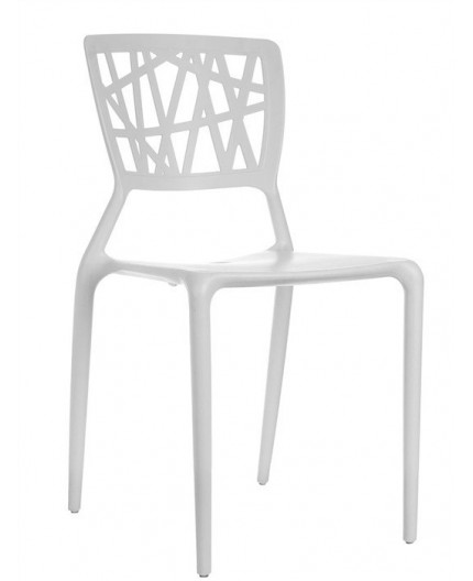 Silla BYRON, polipropileno blanco*