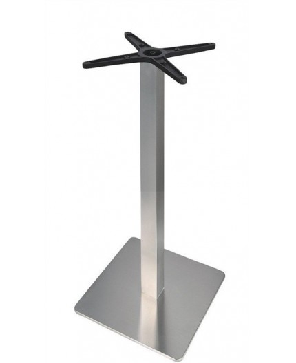 Base de mesa RHIN, alta, acero inoxidable, 45*45*110 cms, pulido satinado