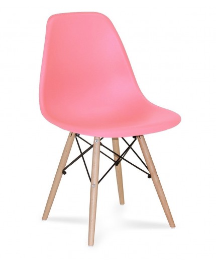 Silla TOWER PP, madera, polipropileno rosa pink fl£or