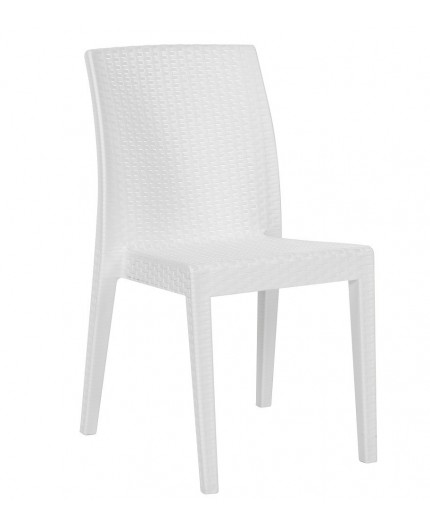 Silla GLADY, apilable, polipropileno blanco